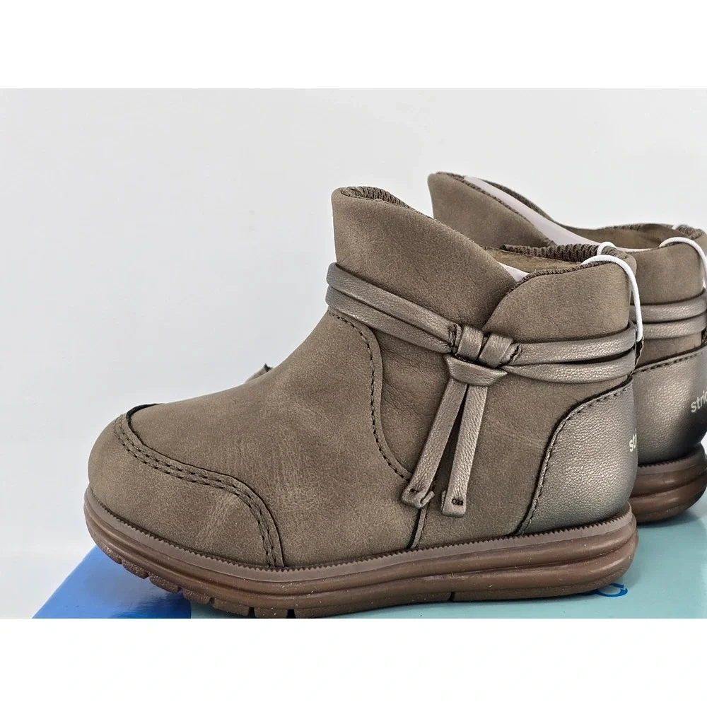 Stride Rite Shania Boots Little Kid 4M Taupe Machine Washable - New